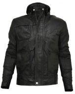 Ghost Protocol Hood Leather Jacket
