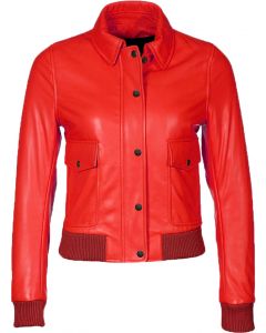 Red Leather Jacket For Women