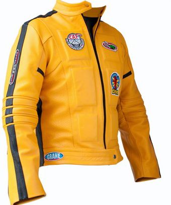 yellow colour leather jacket