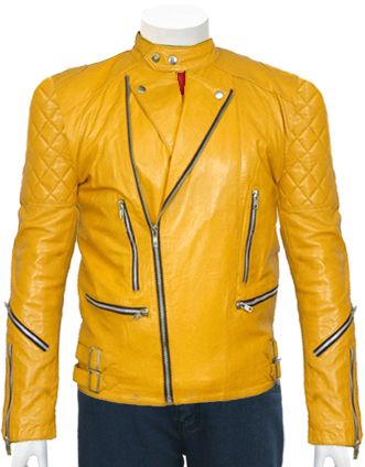Buy Men S Yellow Quilted Leather Jacket To Improve Your Look