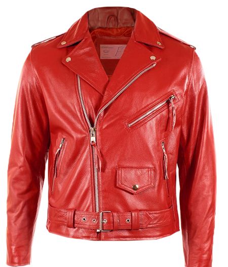 red jacket with collar
